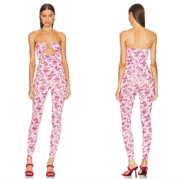 Lovers + Friends Jasmine floral strapless romper - Picture 1 of 9